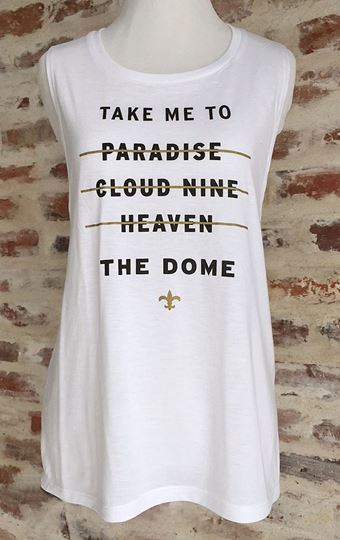 "Take Me to the Dome" Ladies' Flowy Scoop Muscle Tank