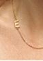 ALPHA LINE 16" Gold Plated Pewter Necklace