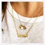 "ROAR" 10KY Gold Charm Necklace