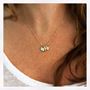 "Love Locks" Sterling Silver Charm Necklace, with 1.1mm Cable Chain 16"