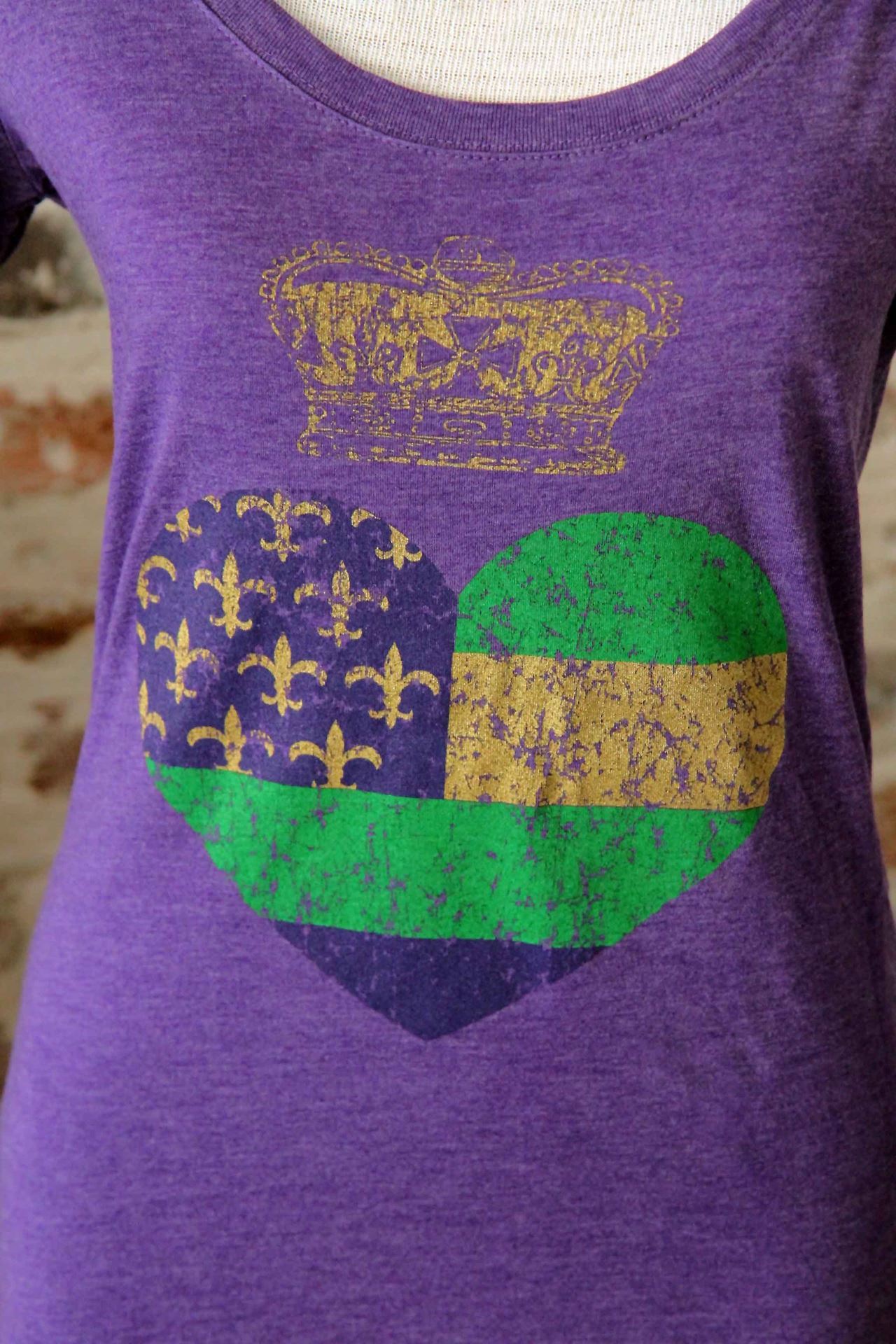 mardi gras heart shirt