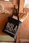 NOLA or Nowhere Black Cotton Tote Bag