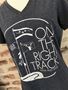 On the Right Track Ladies' Relaxed Jersey Short Sleeve V-neck Tee