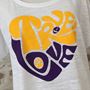 "True Love Purple & Gold" Ladies' Short Sleeve Slouchy Tee
