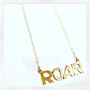 "ROAR" 10KY Gold Charm Necklace