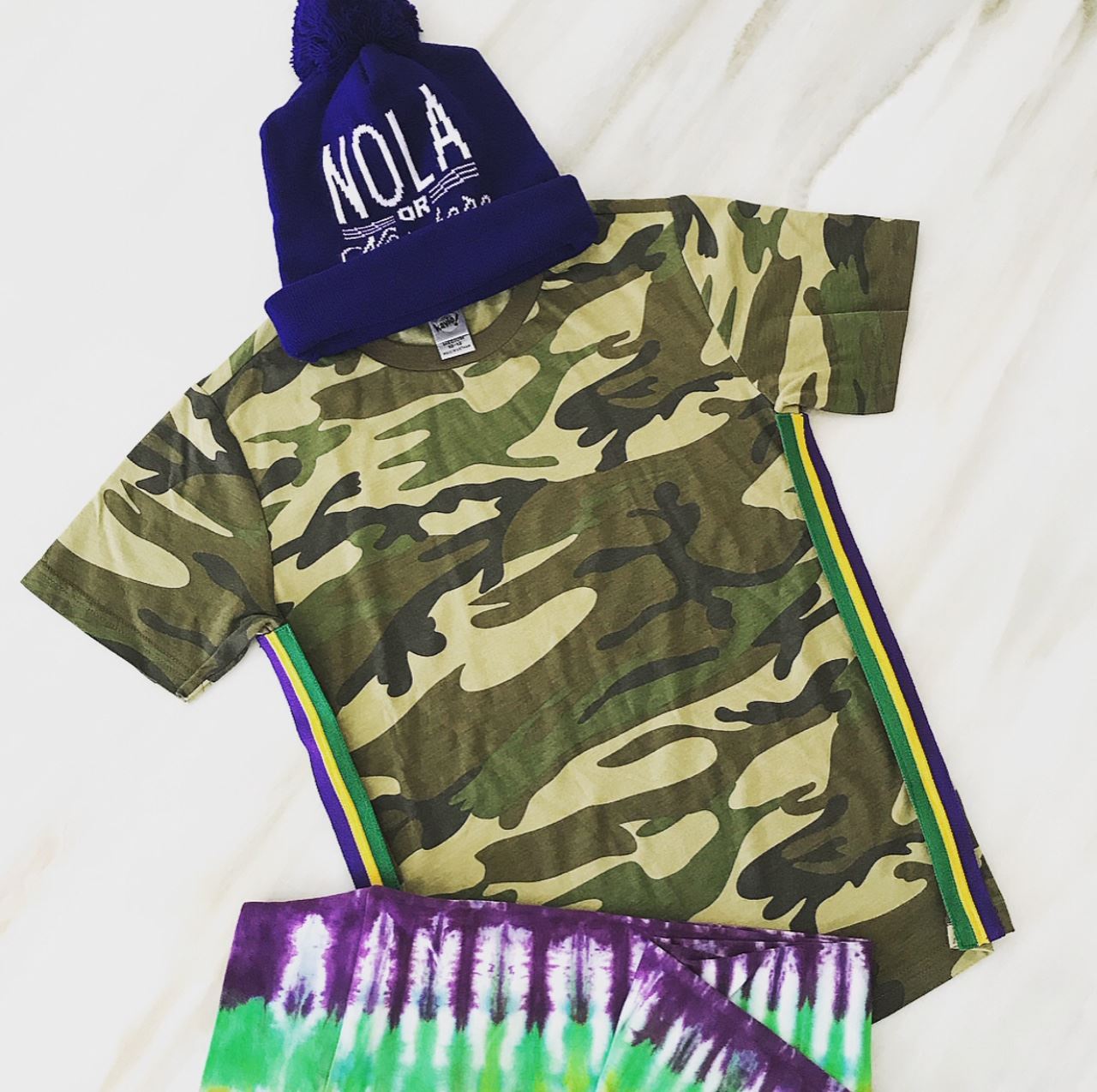 mardi gras camo shirt