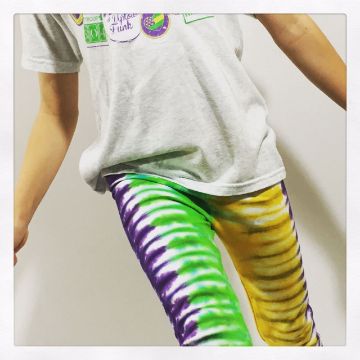 "Mardi Gras Tie-Dye" Ladies Leggings "Mardi Gras Tie-Dye" Ladies Leggings