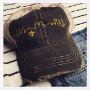 NOLA Skyline Vintage Black Cotton Brown Tint Trucker's Hat