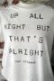 Up All Night But That's Alright Wide U Neck Black Burnout Tee