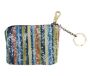 Spring Magnolia Floral Printed Canvas Keychain Pouch