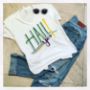 "Hail Yes" White Sueded Unisex V-Neck Tee